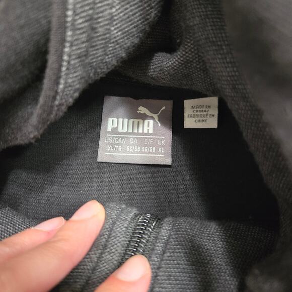 Puma x Ferrari Scuderia Sweatshirt Hoodie Jacket Zip Up Black Gray Size XL - Picture 6 of 14